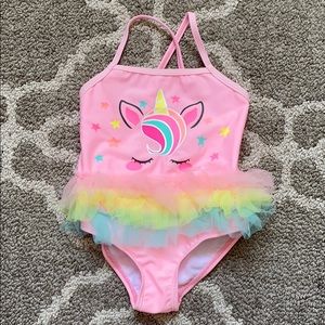 Wonder Nation Unicorn Swimsuit. Size 18 Months.